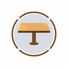 Table vector logo icon object background illustration