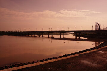 Fototapeta premium sunset over the pier
