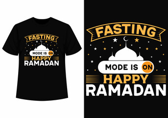 Fasting mode is on happy ramadan t-shirt design