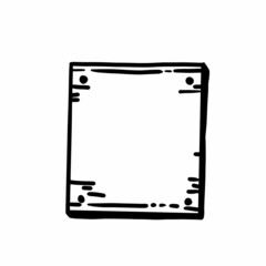 Vector monochrome black white hand drawn doodle bundle set of a road wooden timber sign post board with a blank space for text isolated on white background.