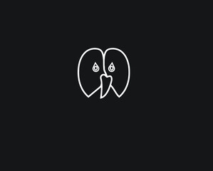 Modern owl logo vector image