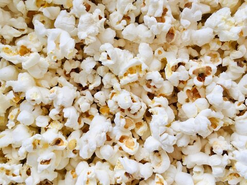 Full frame close-up of popcorn