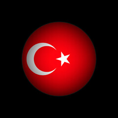 Country Turkey. Turkey flag. Vector illustration.