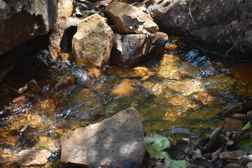 Water flow in the mountains