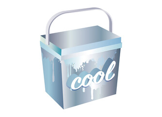 Kühlbox in frostiger Optik mit coolen Schriftzug