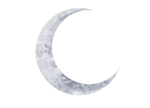 zart schimmernder Silberfarbener Mond