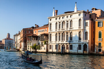 Fototapeta na wymiar Venezia. Facciata sul Canal Grande di Palazzo Giustinian Lolin, Barocco by B. Longhena