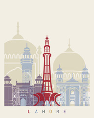 Lahore skyline poster