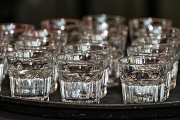 glasses on the table vodka