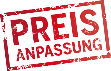 roter Stempel Preisanpassung
