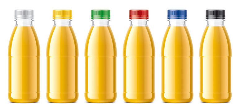 Set of Bottles with juice.  