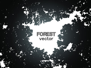 silhouette forest/ vector illustration