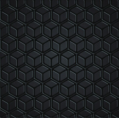 3d cubic shape dark pattern / vector illustration