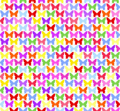 pastel color simple butterfly background / vector illustration