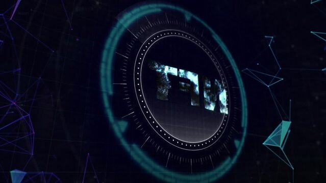 Animation of scope scanning over nft text