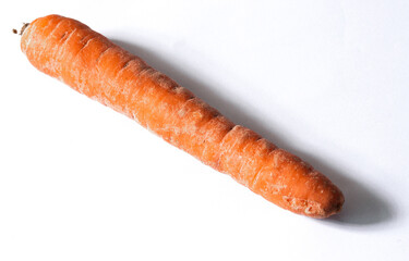 Carrots on a white background. Concept: market, vegetables, carrots