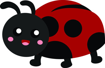 happy smileladybug vector clipart