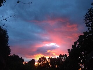 sunset in the mountains