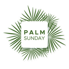 Palm Sunday banner. Holy Week. Vector illustration, flat design