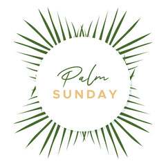 Palm Sunday banner. Holy Week. Vector illustration, flat design