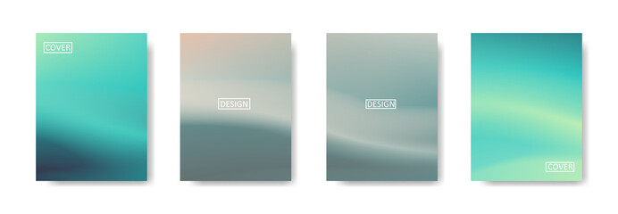 Fototapeta premium Set of abstract background with beautiful gradation color, colorful background for poster flyer banner backdrop.vertical banner.cool fluid background vector illustration