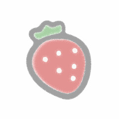 色鉛筆風　苺のイラスト vector ai eps