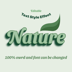 Fototapeta premium nature text effect design. vector illustration