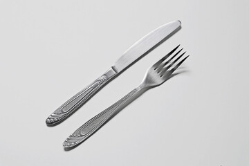 Fork and knife from the Soviet cutlery set