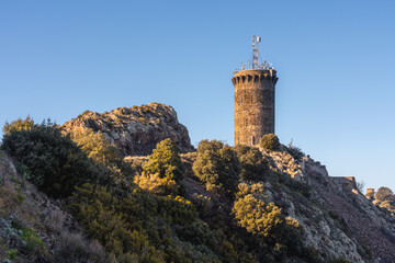 13th Century Tour de Madeloc in the southern French region of the Cote Vermeille