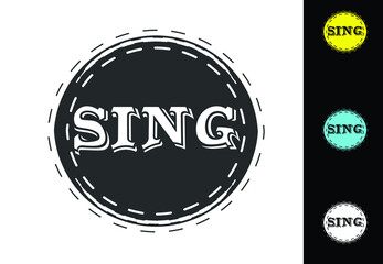 SING letter new logo and icon design template