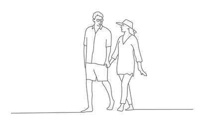 Family vector, people walking, holding each other's hands.