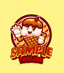 ice cream mascot cartoon character