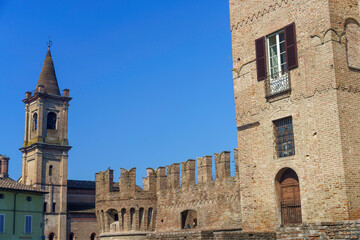 Fototapeta na wymiar Fontanellato, Parma: the medieval fortress