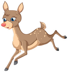 A cute deer on white background