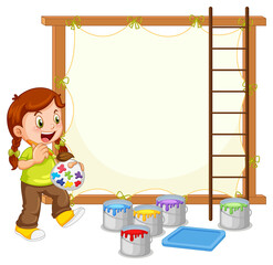 Board template with wooden frame