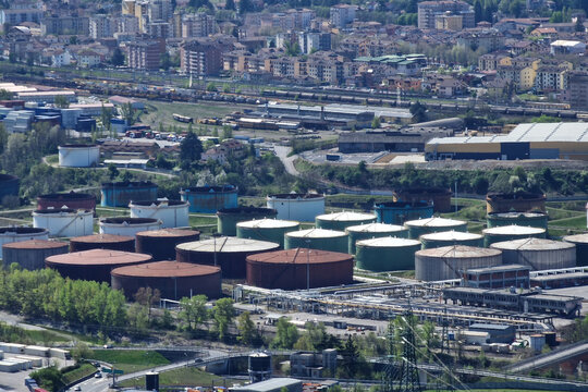 Arquata Scrivia Aerial View Panorama Fuel Depot