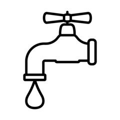 Icon Of Pipe With Valve