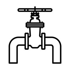 Icon Of Pipe With Valve