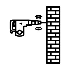 Icon Of Perforator Drilling Wall