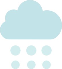 Fototapeta premium 雲と雪のかわいいイラスト