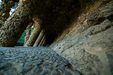 park guell and sagra da familia in Barcelona, Spain