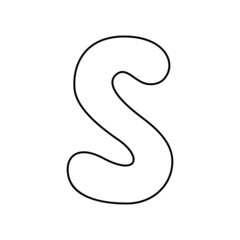 Naklejka premium Alphabet coloring page book for children. Hand drawn vector alphabet letters sign doodle font set. Vector illustration