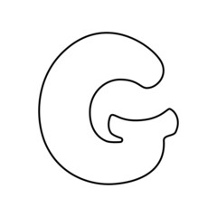 Alphabet coloring page book for children. Hand drawn vector alphabet letters sign doodle font set. Vector illustration