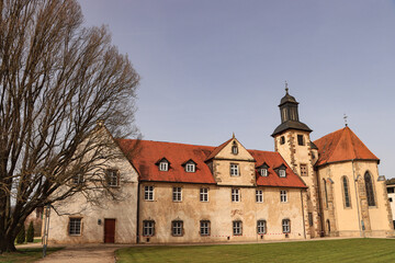 Fototapeta na wymiar Morschen an der Fulda; Ehemaliges Kloster Haydau (heutiges Rathaus)