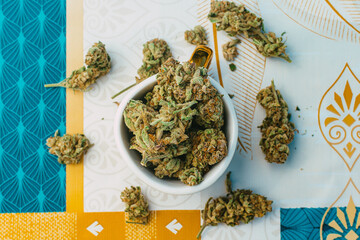 Packshot de Cannabis, cbd, marijuana, mis en valeur