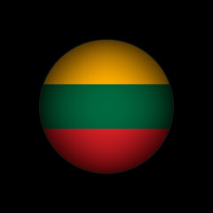 Obraz premium Coutry Lithuania. Lithuania flag. Vector illustration.