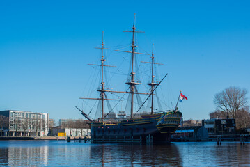 view of the marina in the Amsterdam 