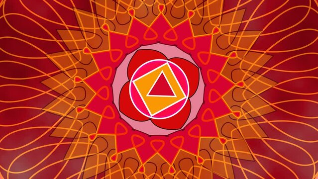 Abstract meditative animation for muladhara chakra