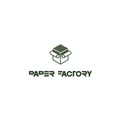 Fototapeta premium illustration depicting a sheet of paper in the form of a symbol or logo. Paper factory 