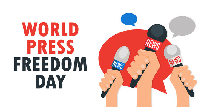 World press freedom day, vector illustration for poster, banner,print, web.